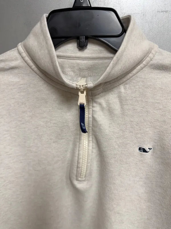 Vineyard Vines 1/2 Zip Pullover cream med - Image 2