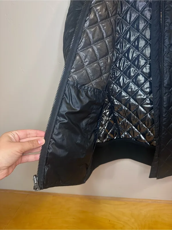 Columbia Omni-Heat Interchange Quilted Bomber Jacket Women’s M Black - Image 8