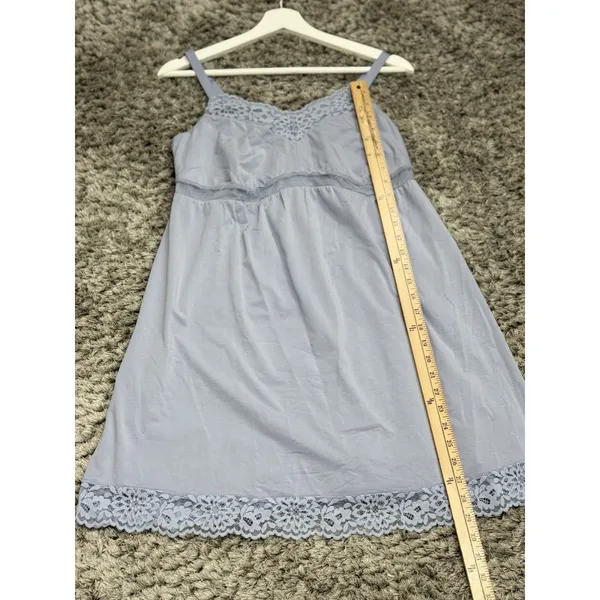 UNDERSTANCE Womens Size S Blue Lavender Lace Trimmed Chemise Sleepwear Nightgown - Image 9
