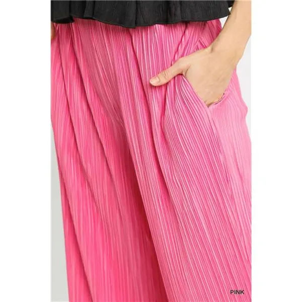 Umgee Wide Leg‎ Textured Pants - Image 2