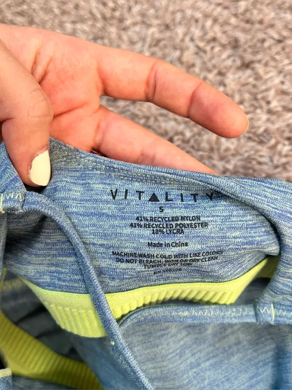 Vitality Cloud II Cropped Racerback Tank Blue - Image 4