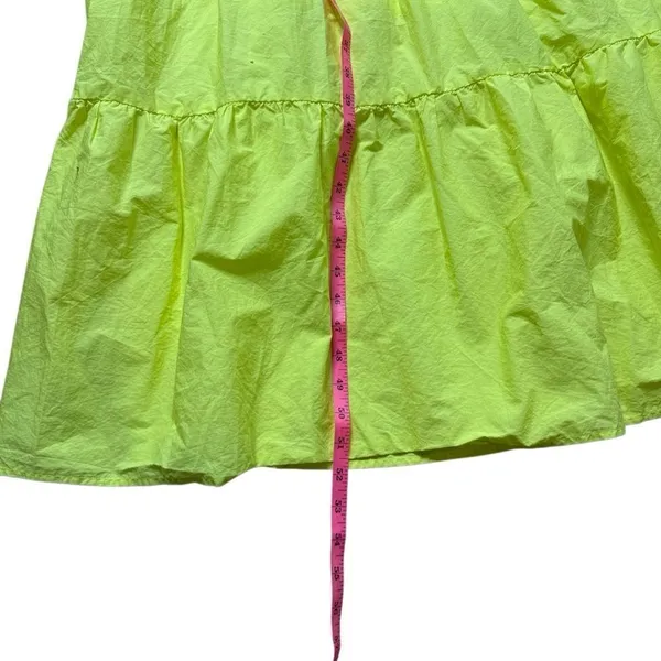 Skies are Blue Lime Yellow Tiered Maxi Dress Large - Image 7