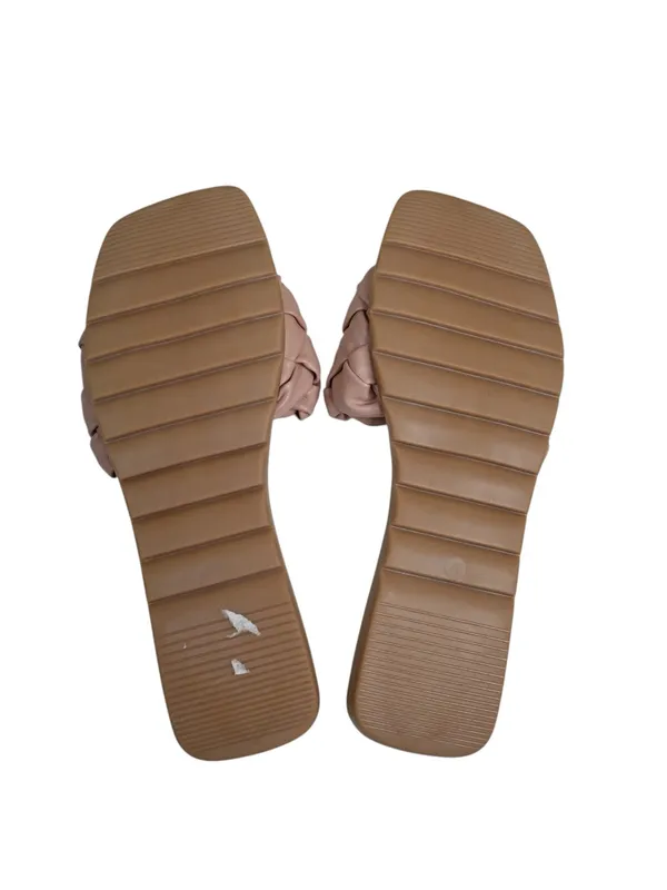Alda Women's 8 Blush Braided Slide Sandals Made In Italy - Image 9