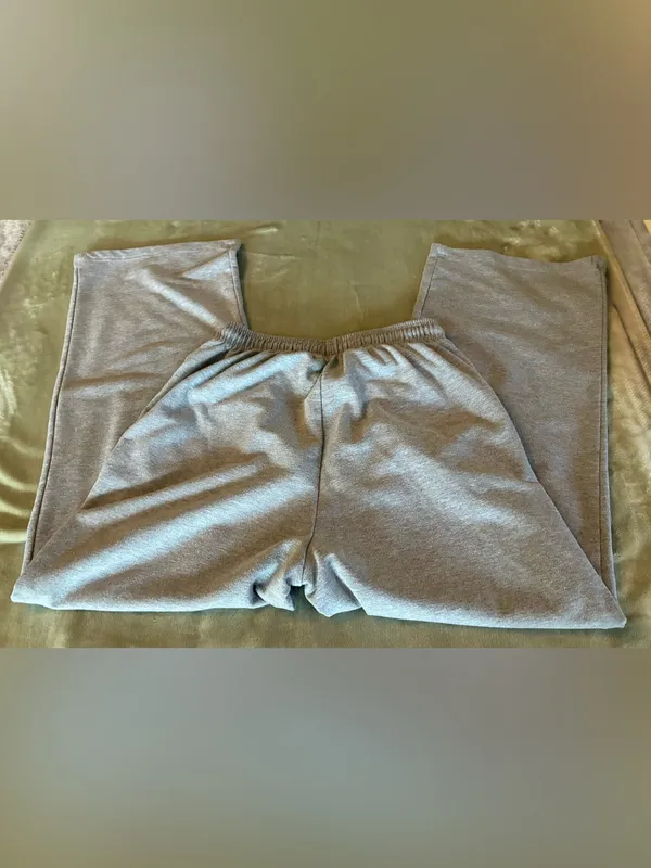 Women’s Cozy Wide-Leg Lounge Pants - Gray Size XS (0-2) - Image 5