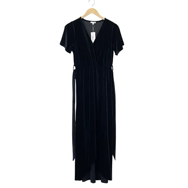 NWT Baltic Born Nadine Velvet Midi Dress Black Size Medium Party Wedding Holiday - Image 5