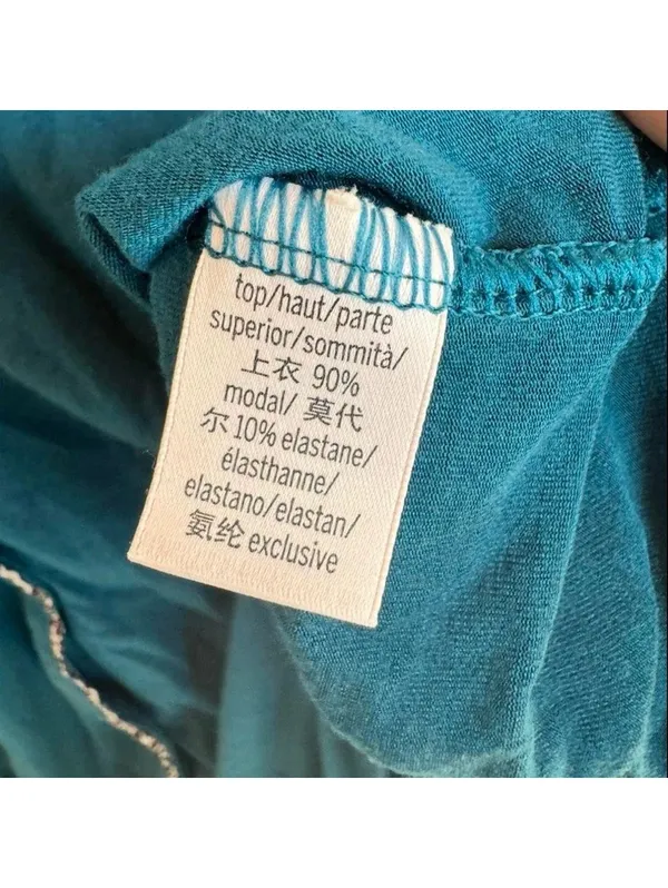 Victoria's Secret Teal Modal Button Front Pajama Sleep Top Shirt Size S - Image 4