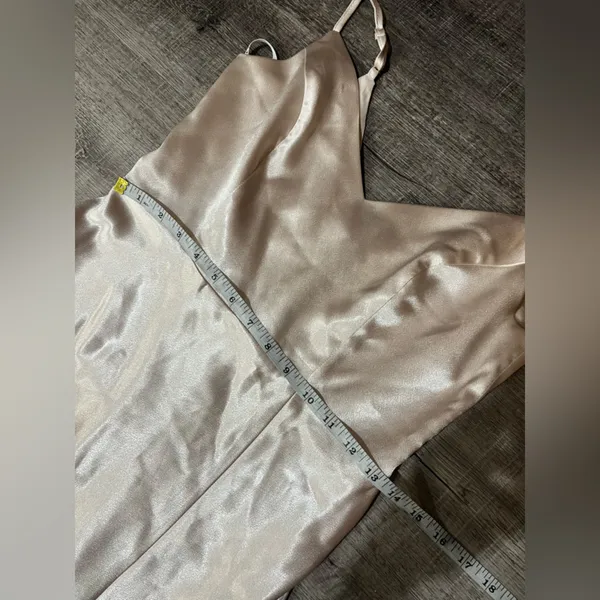 BIRDY GREY Jay Dress in Shiny Satin Champagne - Image 8