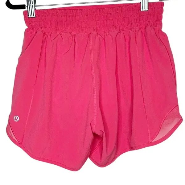 Lululemon Hotty Hot High Rise Lined Shorts Women's Hot Pink Size 4 - Image 2