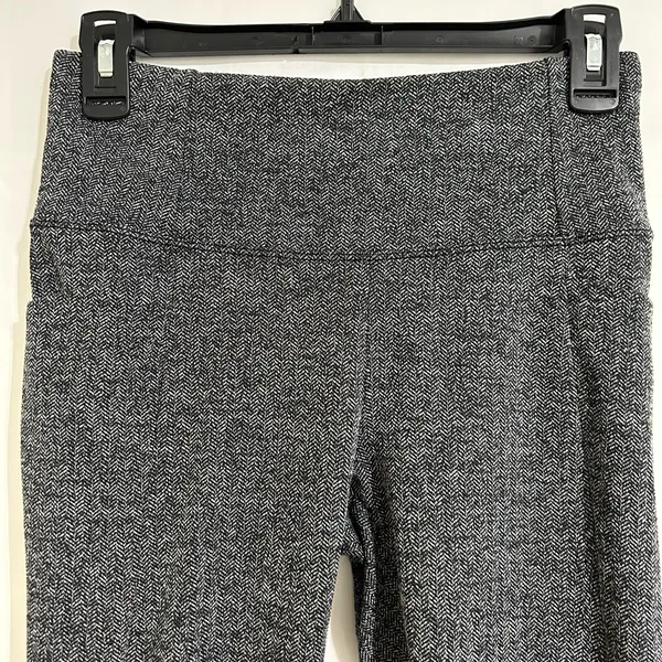 Athleta Womens Heavy Dark Gray Pants Front Pockets Ankle‎ Slits Size Extra Small - Image 2