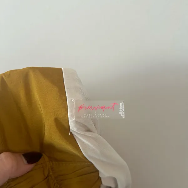 Free People Movement By The Way Home Dark Yellow Workout Athletic Shorts Size S - Image 4