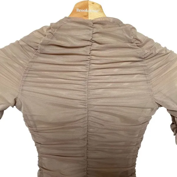 Michael Costello x REVOLVE‎ Franky Mini Dress in Taupe - Image 5