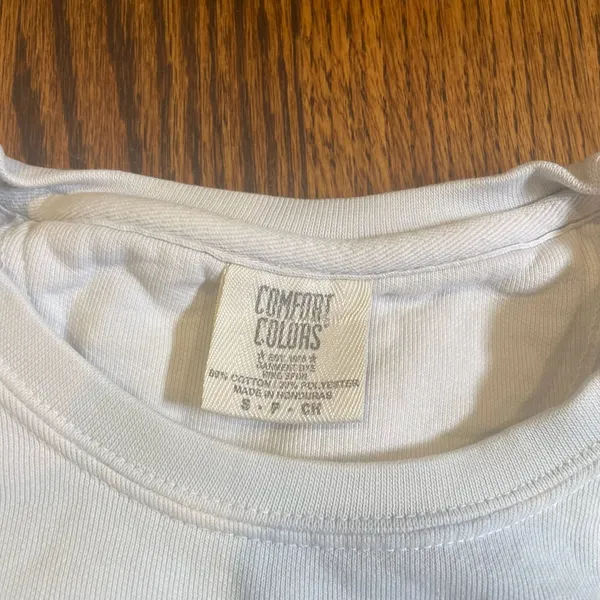 Comfort Colors Seaside Florida Baby Blue Crewneck Sweatshirt Size S (Flawed) - Image 2