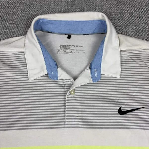 Philadelphia Eagles Shirt Polo Mens Medium White NFL Football Nike Golf Dri Fit - Image 4