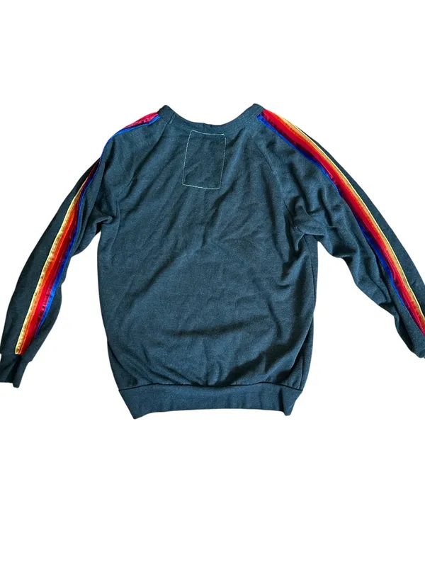 Aviator Nation Classic Velvet Stripes Sweatshirt Size: S - Image 4