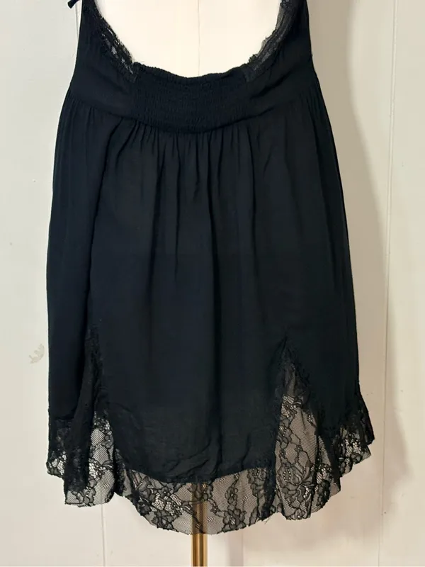 Intimately Free People Black Lace Open Back Slip Mini Dress Size M - Image 7