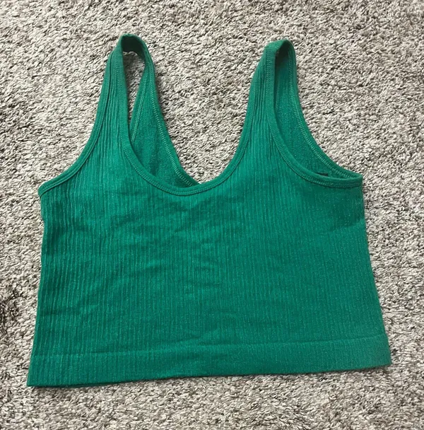 Urban Outfitters Ribbed Green tank top - Image 2