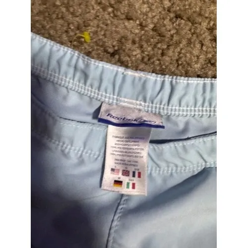 Reebok Womens Athletic Shorts Light Blue Elastic Waist Pockets‎ Size S Running - Image 3