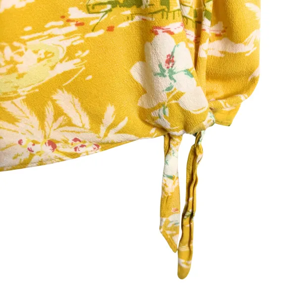 LC Lauren Conrad Tropical Palm Tree Side Tie Top Size Large Beach Boho Summer - Image 5