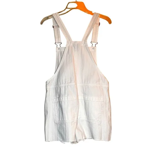 Universal Thread White Denim Overall Shorts Size 4 EC - Image 2