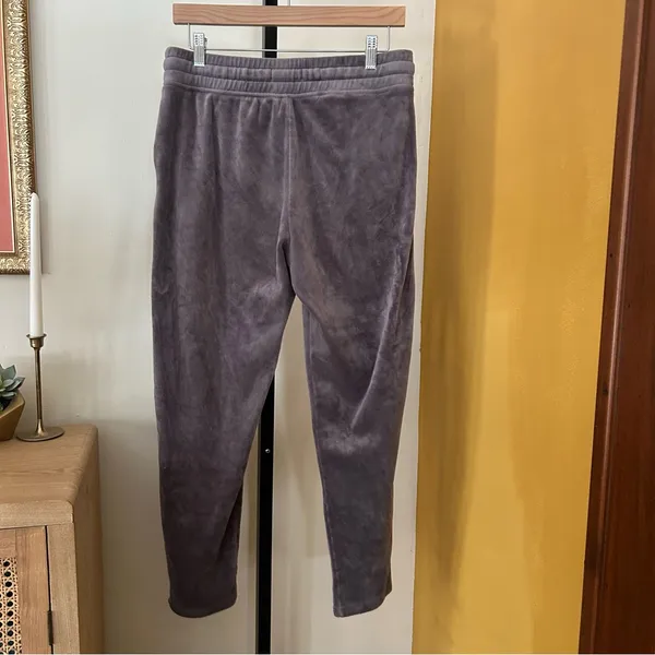 UGG Haydn Jogger‎ Velour Pants Drawstring Pull On Elastic Stretch Purple Size S - Image 7