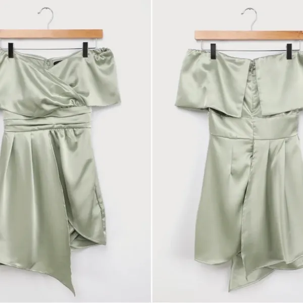LULUS Sexy Romantic Prom Formal Event Classy Holidays Satin Mini Dress NWOT - Image 3