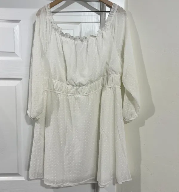 Divided White Off the Shoulder Dress Size XXL - Image 4