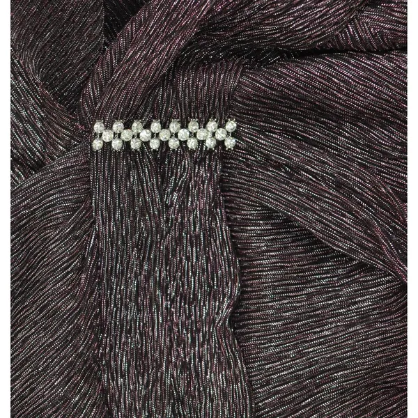 NWT R & M Richards Embellished Pleated Caplet Overlay Maxi Dress Purple Wine 6 - Image 10