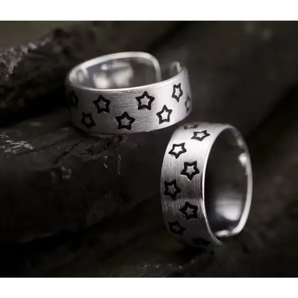 NEW Unisex 925 Sterling Star Adjustable Band Ring, Toe Ring, Pinky Ring‎ - Image 9