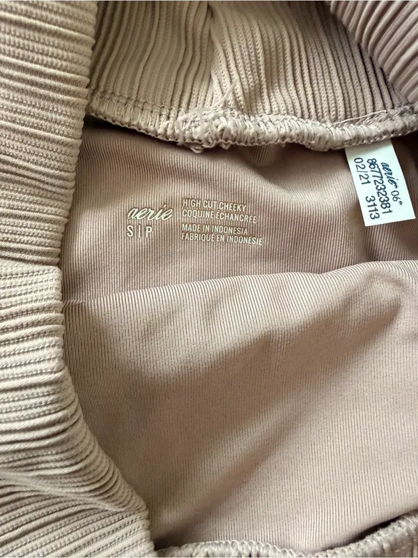 Aerie High Cut Cheeky Bikini Bottoms Small - Image 2