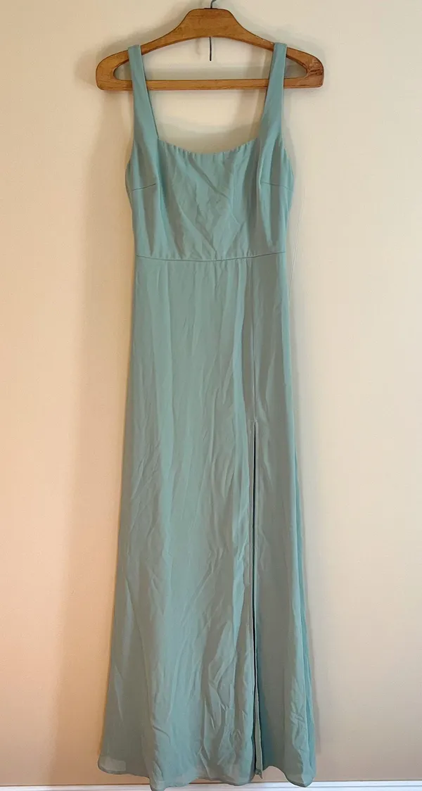 Lulus Sage Green Bridesmaid Dress - Image 3