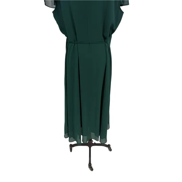 Baltic Born Bristol Midi Wrap Dress Emerald Green Flutter Sleeve NWT Size 2X - Image 9