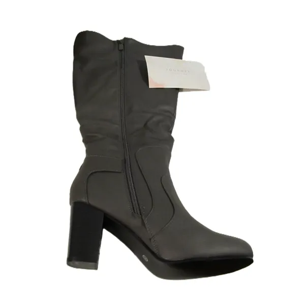Journee Collection Women's Carver Wide Calf Block Heel Knee High Boots Grey 9 NIB - Image 10