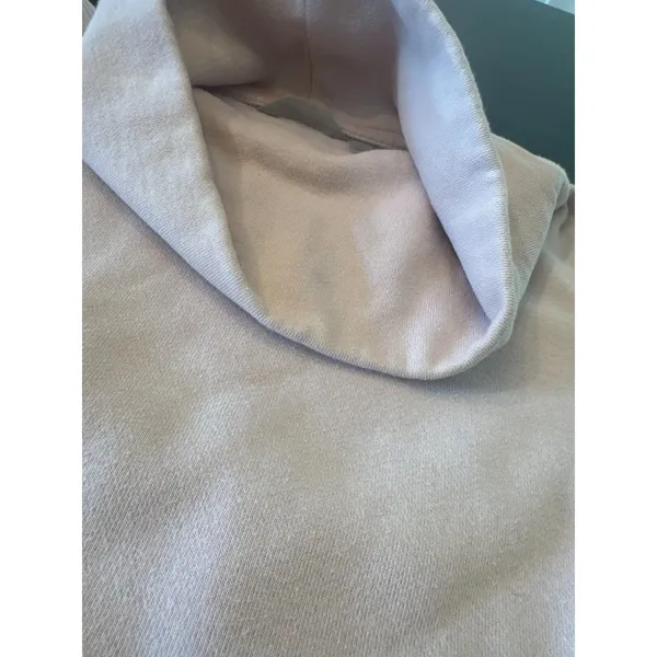 Athleta Funnel Neck Sweatshirt Women's Medium Pink Thumbholes Pullover Cozy - Image 7