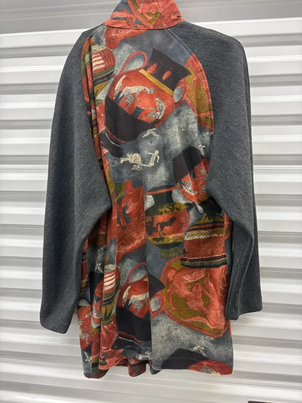 Vintage Rialto California High Collar Mixed Media Jacket - Image 7