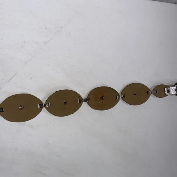 Vintage Y2K Silver Tone‎ Stamped Metal Boho Western Rodeo Concho Style Belt - Image 12