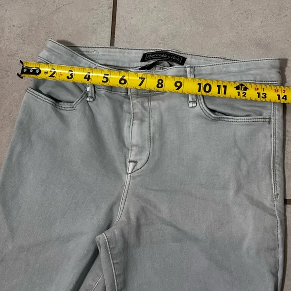 Abercrombie‎ & Fitch Women Gray Distressed Jeans Signature Collection size 27 - Image 8
