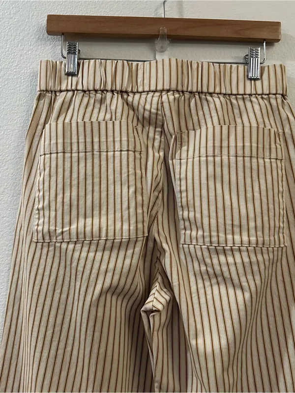 Everlane The Easy Pant in Canvas Gold Stripe Size 8 - Image 6