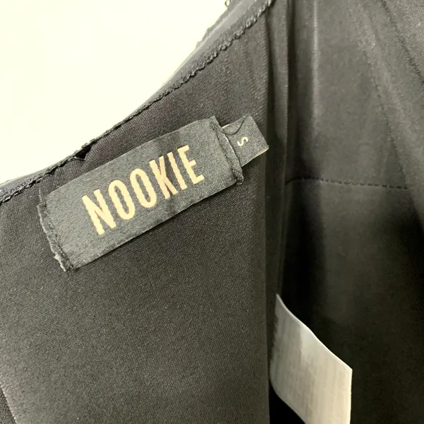 Nookie Black Sequin Flare Leg Jumpsuit One Piece Womens Size Small - Image 15