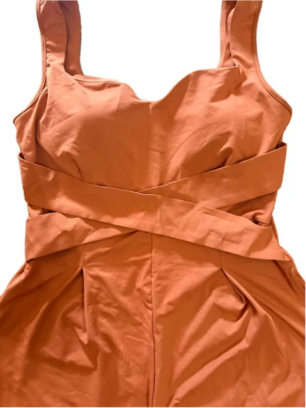 Halara U-Back Sleeveless Wide Leg Casual Jumpsuit Size L Regular Terracotta NWOT - Image 6