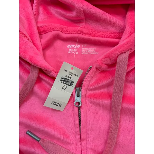 Aerie Dreamy Velour Cropped Hoodie, NWT, Small - Image 8