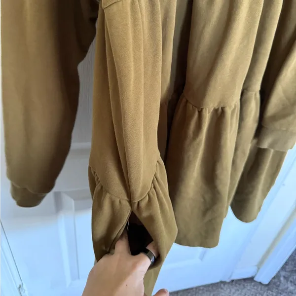 Natural Life Joey Tiered Sweater Dress in Olive - Image 5
