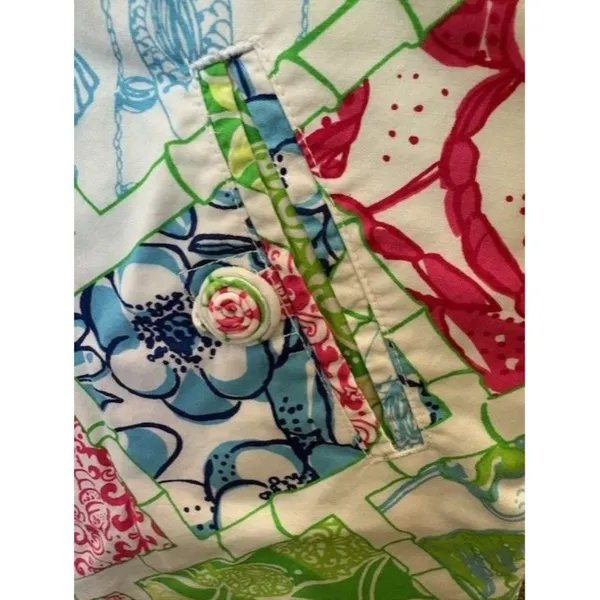 Lilly Pulitzer Jubilee‎ Patchwork Skirt Size 6 Multicolor Cotton Pockets - Image 5