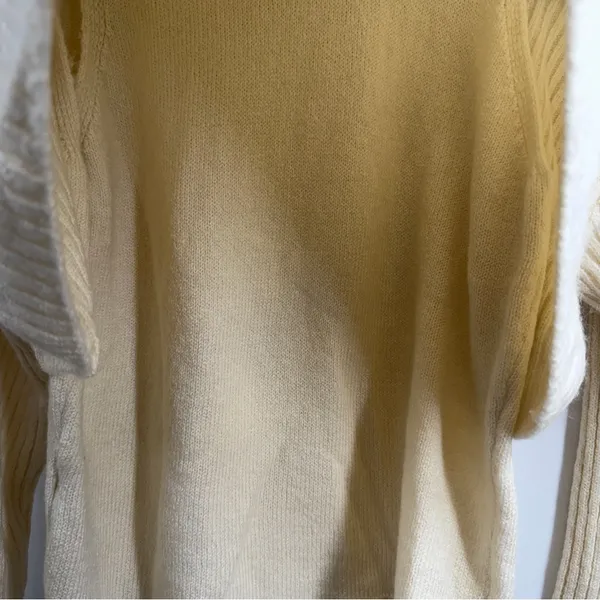 Mango MNG Wool Blend Layered Mock Neck Sweater Cream L NWT Quiet Luxury - Image 4