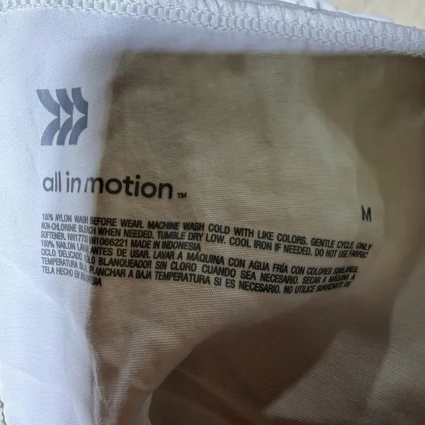 All In Motion Womens White Athletic Running Shorts Lined Size‎ Medium - Image 7