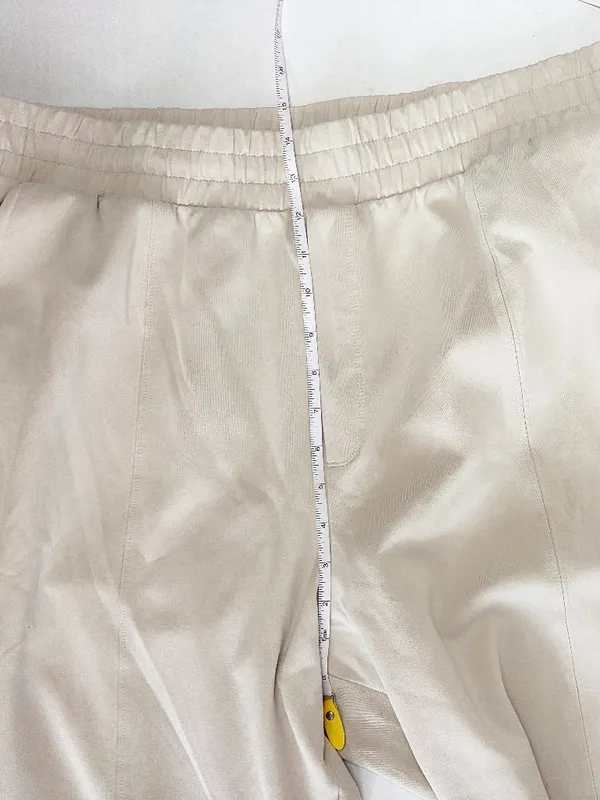 Old Navy High-Waisted Wide-Leg Fleece Sweatpants Lounge Wear - XXL - Light Beige - Image 4
