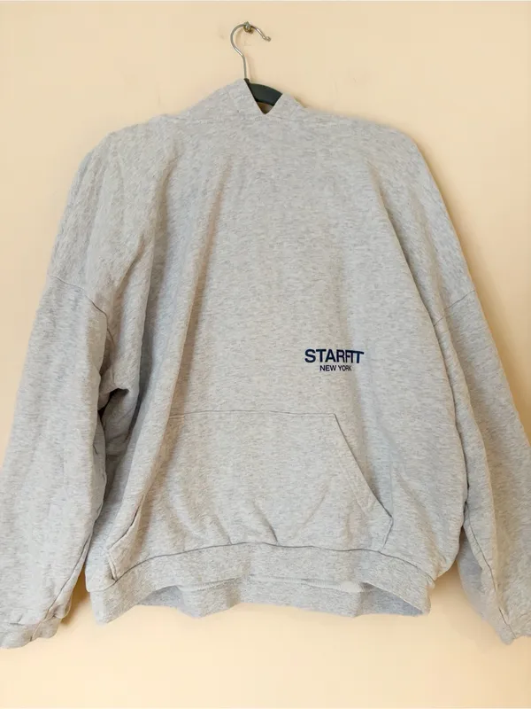 Starfit gray lightning bolt hoodie sweatshirt - Image 2