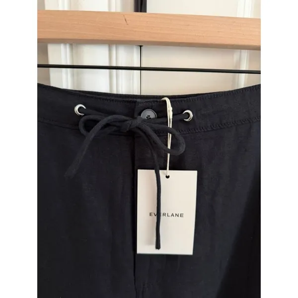 Everlane NWT Wide-Leg Drawstring Linen Pants Black 16R - Image 3