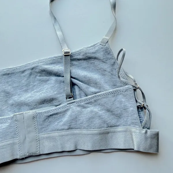 NWT Aerie Real Good Strappy Side Lace Up Bralette Bra Gray Size Medium M NEW - Image 11