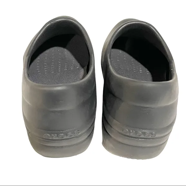 Crocs Womens Size 7 Black Dual Comfort Neria‎ Pro II Work Slip on Clog Rubber - Image 7