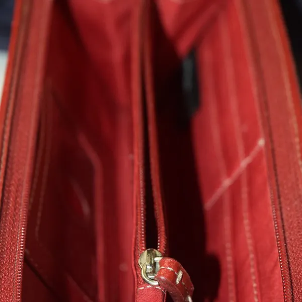 Liz Claiborne Wallet/Wristlet, Red Initialed  "J" - Image 4